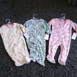 3 for $15 girl cozy and soft coverall onesies